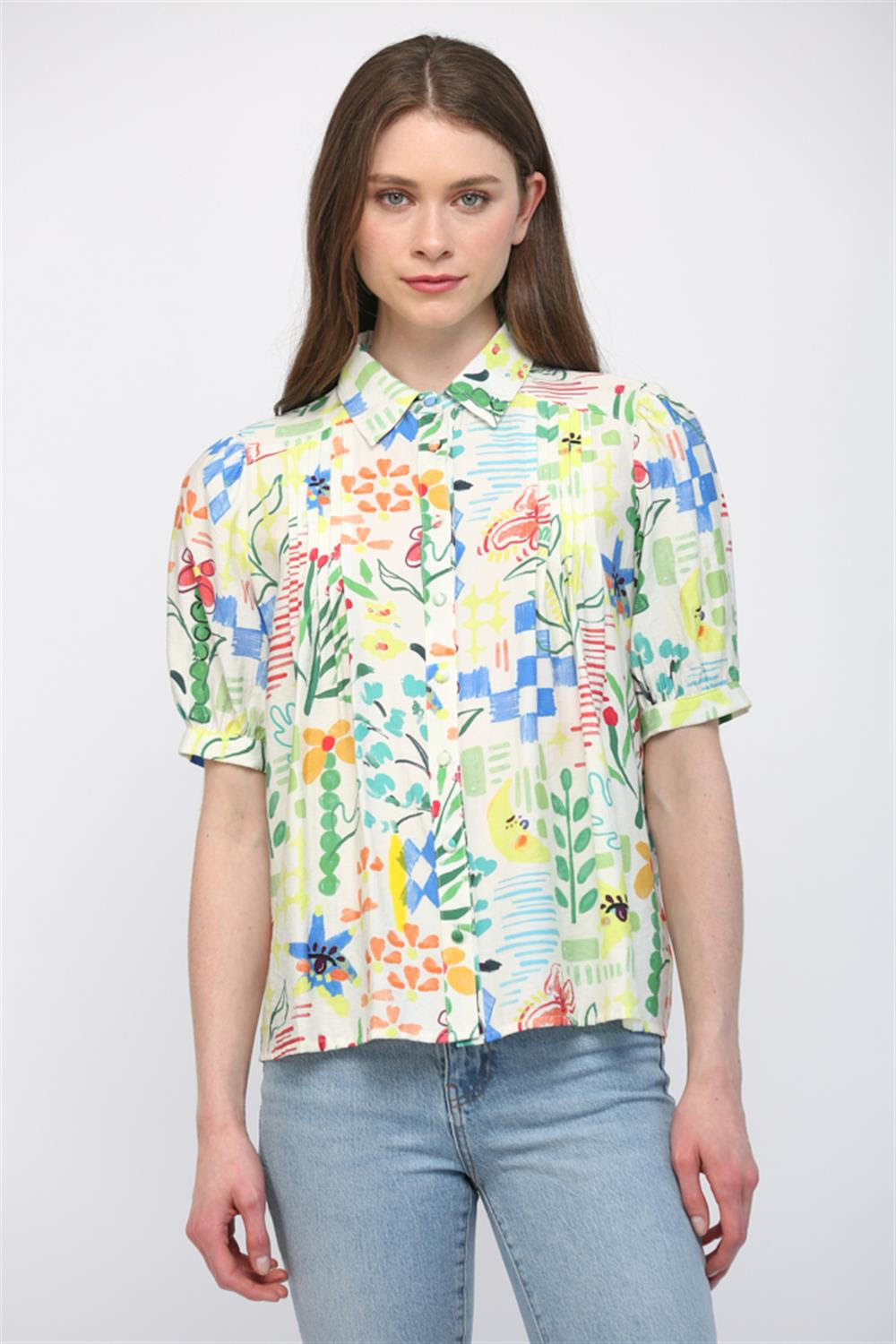 Garden Button-Up Top
