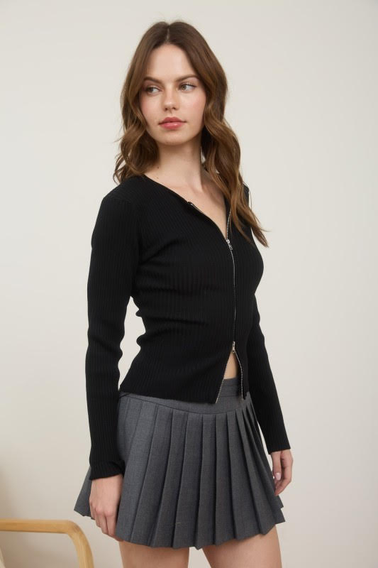 2 Way Zip Cardigan