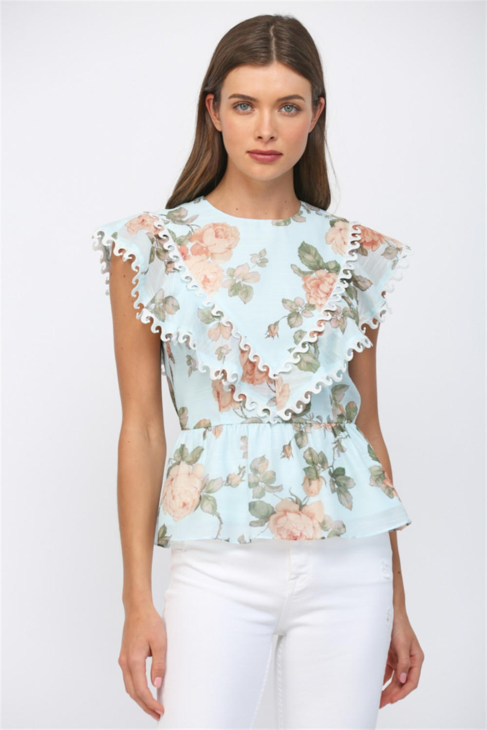 English Garden Peplum Top