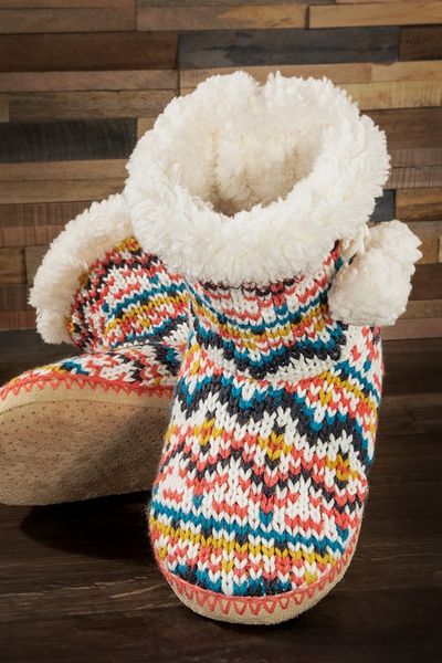 Sherpa Lined Knit Booties