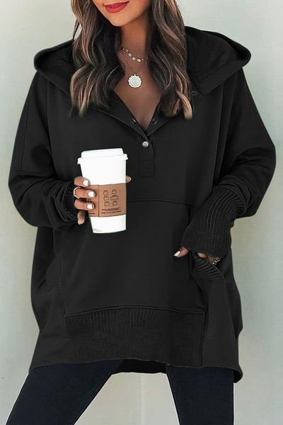 Rib Cuff Oversized Hoodie