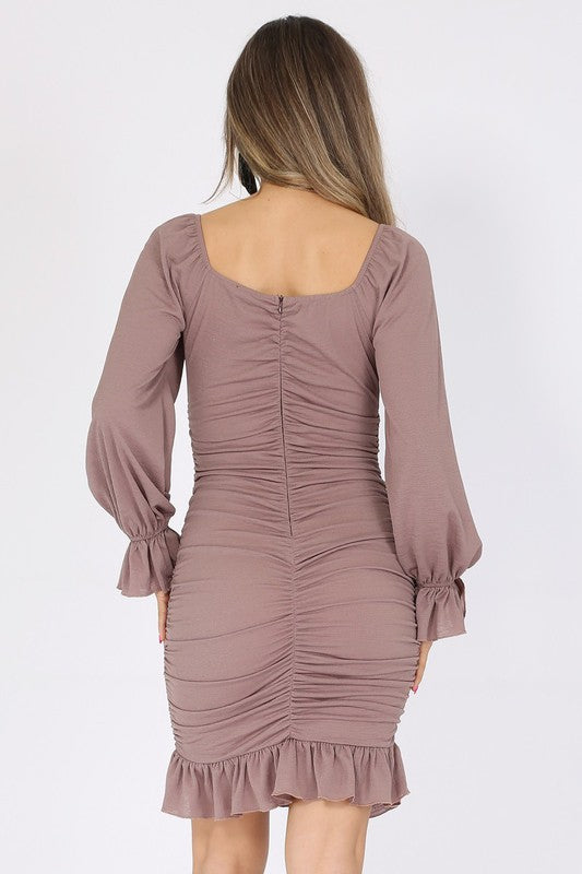 Ruched Dress Tone Of Stretch