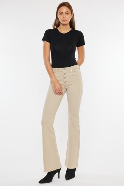 kancan Tan Flare Jeans